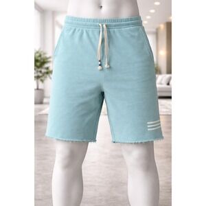 Sol Angeles Mens Essential‎ Sweat Shorts Aqua Blue Raw Hem XX-Large